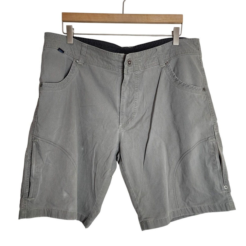 KUHL Cargo Shorts Mens 38 Gray Free Ryde Hiking Outdoor